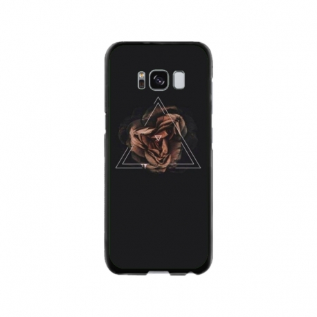 Husa personalizata tip carcasa HQPrint pentru Samsung Galaxy S8, model Triangle Rose, multicolor, S1D1M0316