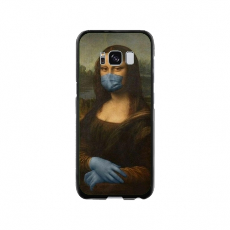 Husa personalizata tip carcasa HQPrint pentru Samsung Galaxy S8, model Covid Mona Lisa, multicolor, S1D1M0327