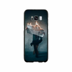Husa personalizata tip carcasa HQPrint pentru Samsung Galaxy S8, model Burn the News, multicolor, S1D1M0345