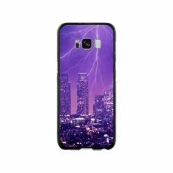 Husa personalizata tip carcasa HQPrint pentru Samsung Galaxy S8, model Purple Lightning, multicolor, S1D1M0354