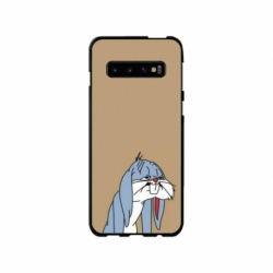 Husa personalizata tip carcasa HQPrint pentru Samsung Galaxy S10, model Tired Bunny, multicolor, S1D1M0027