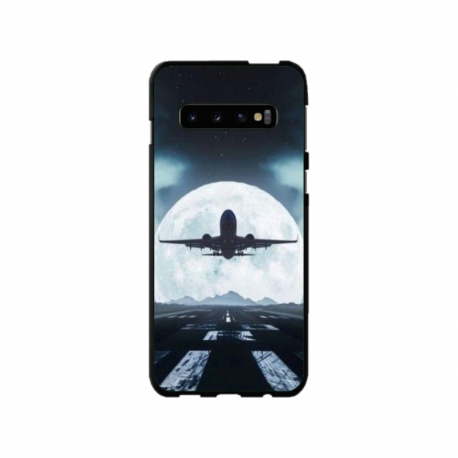 Husa personalizata tip carcasa HQPrint pentru Samsung Galaxy S10, model Moon Landing, multicolor, S1D1M0077
