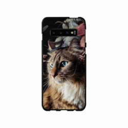 Husa personalizata tip carcasa HQPrint pentru Samsung Galaxy S10, model Cat 1, multicolor, S1D1M0143