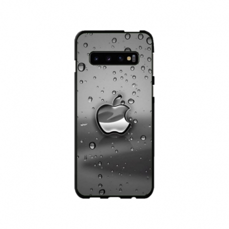 Husa personalizata tip carcasa HQPrint pentru Samsung Galaxy S10, model Rainy Apple logo, multicolor, S1D1M0148