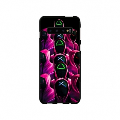 Husa personalizata tip carcasa HQPrint pentru Samsung Galaxy S10, model Squid Game 8, multicolor, S1D1M0180