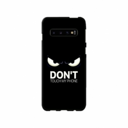 Husa personalizata tip carcasa HQPrint pentru Samsung Galaxy S10 Plus, model Dont touch my phone 1, multicolor, S1D1M0035