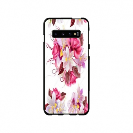 Husa personalizata tip carcasa HQPrint pentru Samsung Galaxy S10 Plus, model Flowers 4, multicolor, S1D1M0040