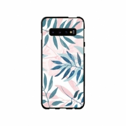 Husa personalizata tip carcasa HQPrint pentru Samsung Galaxy S10 Plus, model Leaf Design 1, multicolor, S1D1M0044