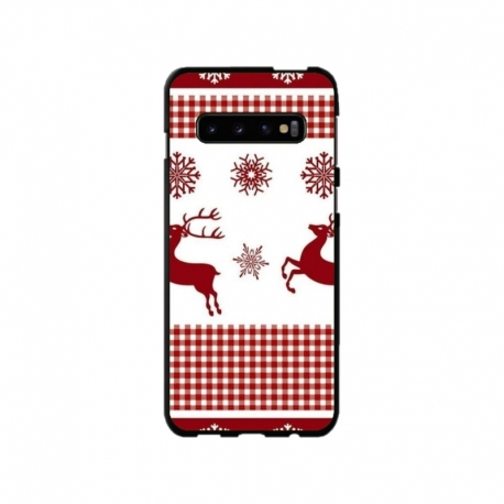 Husa personalizata tip carcasa HQPrint pentru Samsung Galaxy S10 Plus, model Reindeer 1, multicolor, S1D1M0051