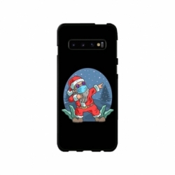 Husa personalizata tip carcasa HQPrint pentru Samsung Galaxy S10 Plus, model Covid Santa, multicolor, S1D1M0055