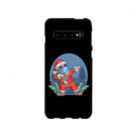 Husa personalizata tip carcasa HQPrint pentru Samsung Galaxy S10 Plus, model Covid Santa, multicolor, S1D1M0055