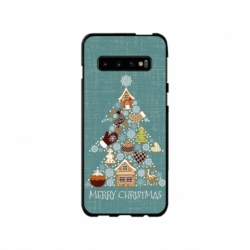 Husa personalizata tip carcasa HQPrint pentru Samsung Galaxy S10 Plus, model Merry Christmas 1, multicolor, S1D1M0056