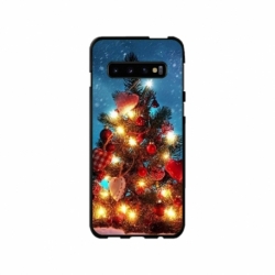 Husa personalizata tip carcasa HQPrint pentru Samsung Galaxy S10 Plus, model Christmas Tree 2, multicolor, S1D1M0058