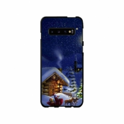 Husa personalizata tip carcasa HQPrint pentru Samsung Galaxy S10 Plus, model Christmas Cottage, multicolor, S1D1M0059