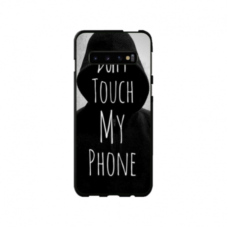 Husa personalizata tip carcasa HQPrint pentru Samsung Galaxy S10 Plus, model Dont touch my phone 2, multicolor, S1D1M0065