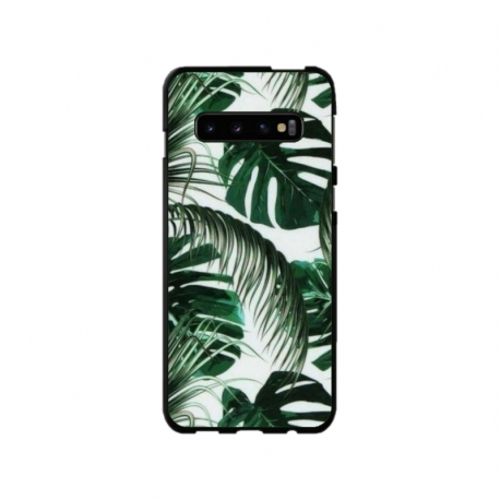 Husa personalizata tip carcasa HQPrint pentru Samsung Galaxy S10 Plus, model Leaf Design 3, multicolor, S1D1M0088