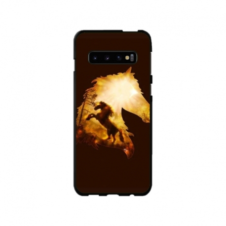 Husa personalizata tip carcasa HQPrint pentru Samsung Galaxy S10 Plus, model Horse 1, multicolor, S1D1M0098