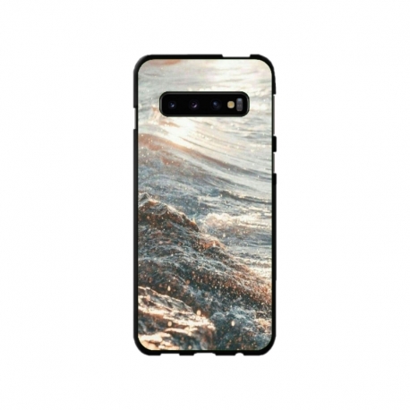 Husa personalizata tip carcasa HQPrint pentru Samsung Galaxy S10, model Ocean Water 1 , multicolor, S1D1M0200