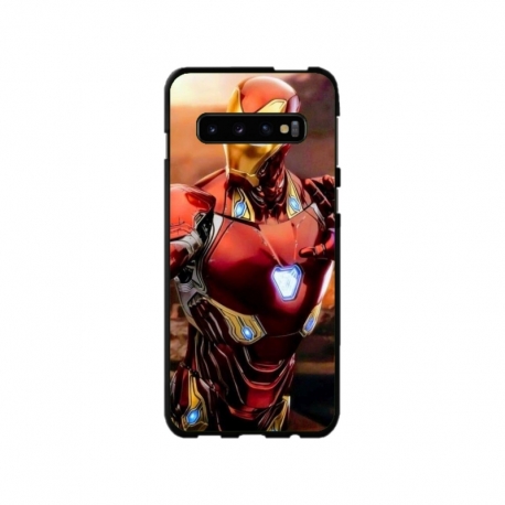 Husa personalizata tip carcasa HQPrint pentru Samsung Galaxy S10 Plus, model Iron Man 1, multicolor, S1D1M0102