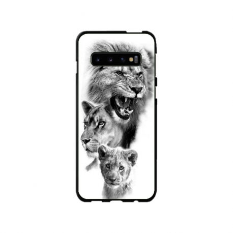 Husa personalizata tip carcasa HQPrint pentru Samsung Galaxy S10 Plus, model Lion 3, multicolor, S1D1M0118