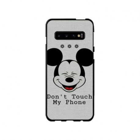 Husa personalizata tip carcasa HQPrint pentru Samsung Galaxy S10 Plus, model Dont Touch my Phone 3, multicolor, S1D1M0123