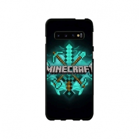 Husa personalizata tip carcasa HQPrint pentru Samsung Galaxy S10 Plus, model Minecraft 2, multicolor, S1D1M0126