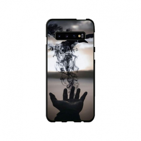 Husa personalizata tip carcasa HQPrint pentru Samsung Galaxy S10 Plus, model Black Magic, multicolor, S1D1M0152