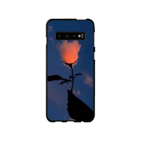 Husa personalizata tip carcasa HQPrint pentru Samsung Galaxy S10 Plus, model Sky Flower, multicolor, S1D1M0159