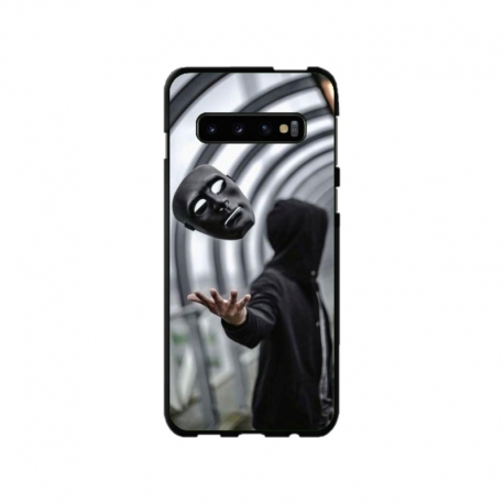Husa personalizata tip carcasa HQPrint pentru Samsung Galaxy S10 Plus, model Mask, multicolor, S1D1M0199