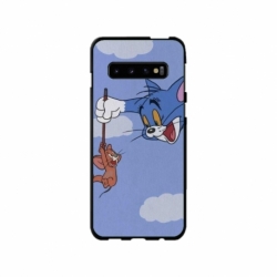 Husa personalizata tip carcasa HQPrint pentru Samsung Galaxy S10 Plus, model Tom and Jerry 1, multicolor, S1D1M0203