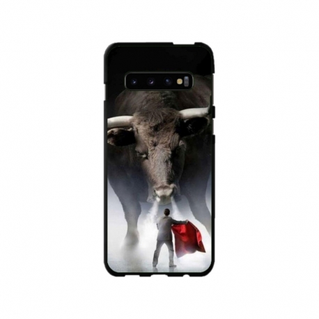 Husa personalizata tip carcasa HQPrint pentru Samsung Galaxy S10 Plus, model Bull, multicolor, S1D1M0205