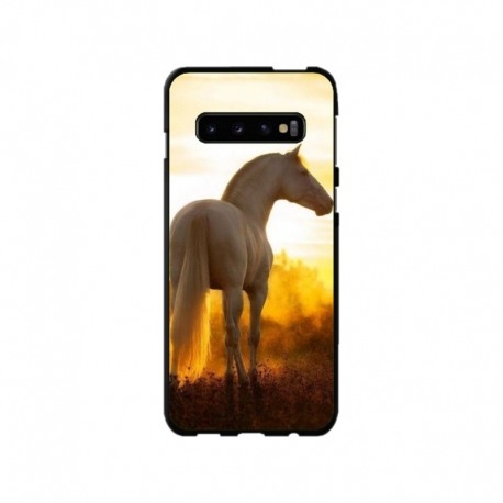 Husa personalizata tip carcasa HQPrint pentru Samsung Galaxy S10 Plus, model Horse 2, multicolor, S1D1M0218