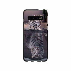 Husa personalizata tip carcasa HQPrint pentru Samsung Galaxy S10 Plus, model Tiger, multicolor, S1D1M0242