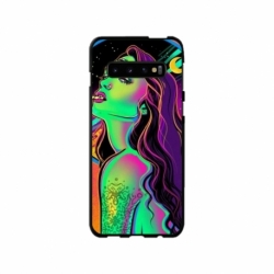 Husa personalizata tip carcasa HQPrint pentru Samsung Galaxy S10 Plus, model Colorful Girl, multicolor, S1D1M0249