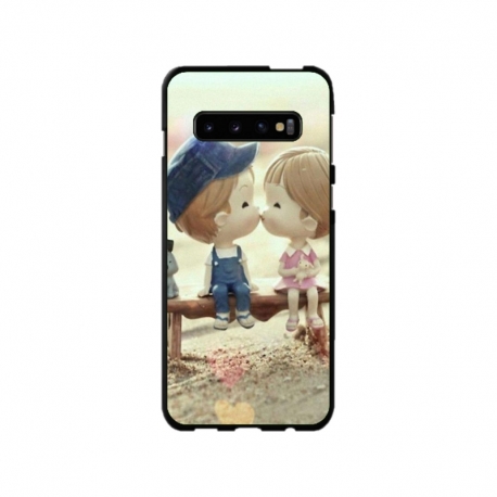 Husa personalizata tip carcasa HQPrint pentru Samsung Galaxy S10, model Kiss, multicolor, S1D1M0259