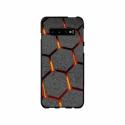 Husa personalizata tip carcasa HQPrint pentru Samsung Galaxy S10, model Lava Hex, multicolor, S1D1M0265