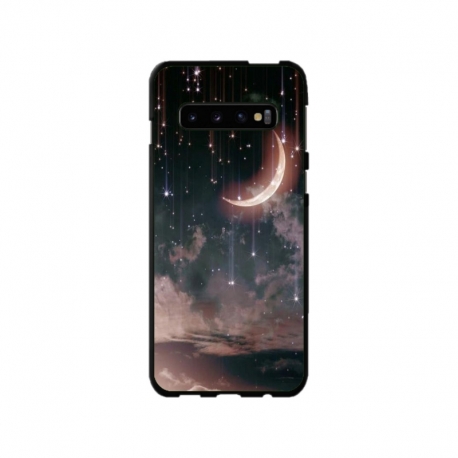 Husa personalizata tip carcasa HQPrint pentru Samsung Galaxy S10 Plus, model Falling Stars, multicolor, S1D1M0269