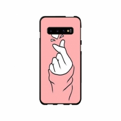 Husa personalizata tip carcasa HQPrint pentru Samsung Galaxy S10, model Heart Snap, multicolor, S1D1M0285