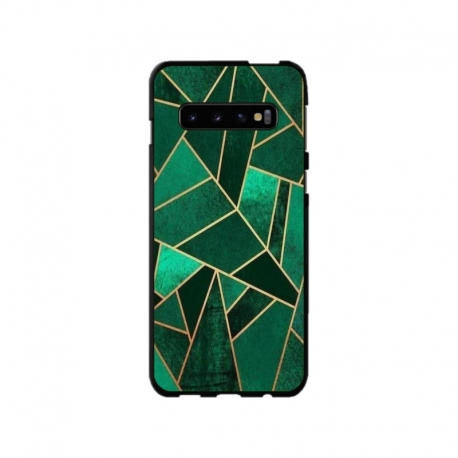 Husa personalizata tip carcasa HQPrint pentru Samsung Galaxy S10, model Emerald, multicolor, S1D1M0287
