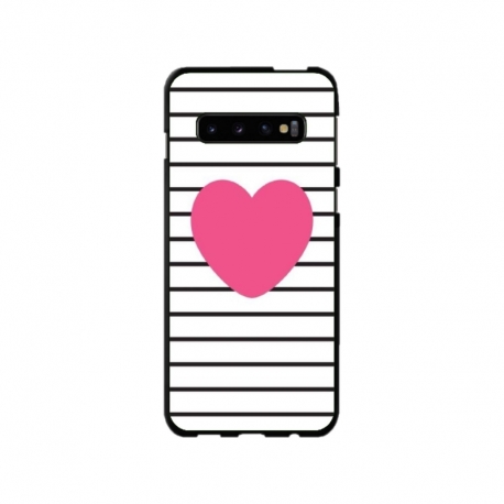 Husa personalizata tip carcasa HQPrint pentru Samsung Galaxy S10, model Heart, multicolor, S1D1M0291