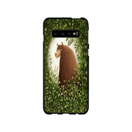 Husa personalizata tip carcasa HQPrint pentru Samsung Galaxy S10 Plus, model Bear, multicolor, S1D1M0312