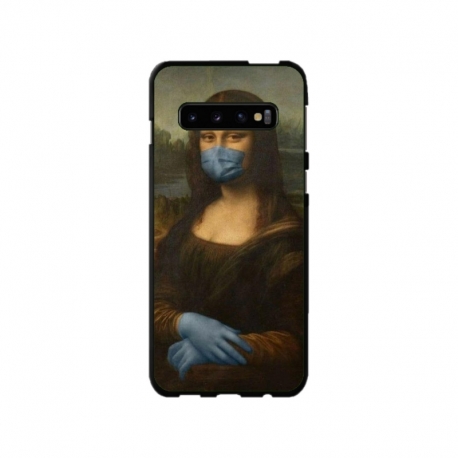 Husa personalizata tip carcasa HQPrint pentru Samsung Galaxy S10, model Covid Mona Lisa, multicolor, S1D1M0327