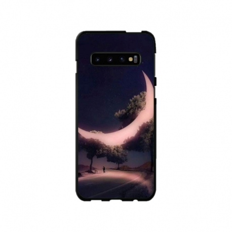 Husa personalizata tip carcasa HQPrint pentru Samsung Galaxy S10, model Moon in the Trees, multicolor, S1D1M0331