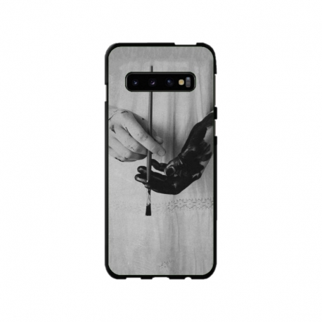 Husa personalizata tip carcasa HQPrint pentru Samsung Galaxy S10, model Black Paint, multicolor, S1D1M0336