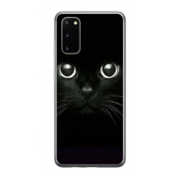 Husa personalizata tip carcasa HQPrint pentru Samsung Galaxy S20 FE, model Black Cat 1, multicolor, S1D1M0015