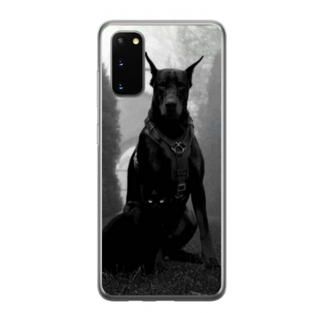 Husa personalizata tip carcasa HQPrint pentru Samsung Galaxy S20 FE, model Doberman, multicolor, S1D1M0018