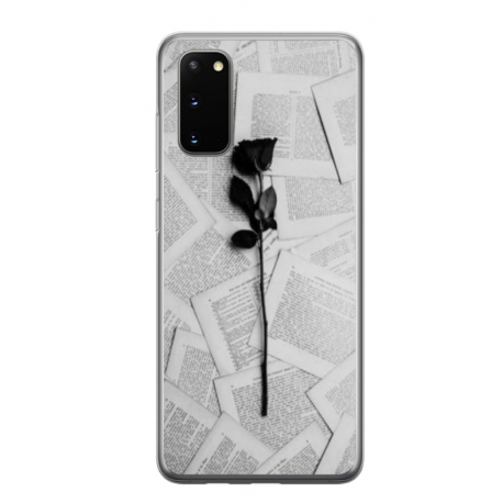 Husa personalizata tip carcasa HQPrint pentru Samsung Galaxy S20 FE, model Black Rose, multicolor, S1D1M0021