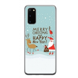 Husa personalizata tip carcasa HQPrint pentru Samsung Galaxy S20 FE, model Happy Christmas and New Year, multicolor, S1D1M0047