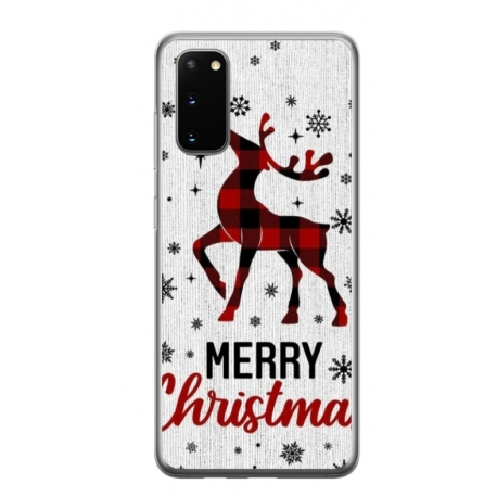 Husa personalizata tip carcasa HQPrint pentru Samsung Galaxy S20 FE, model Merry Christmas Reindeer 1, multicolor, S1D1M0049