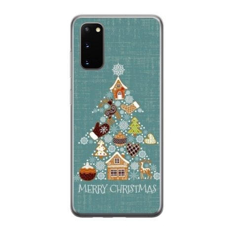 Husa personalizata tip carcasa HQPrint pentru Samsung Galaxy S20 FE, model Merry Christmas 1, multicolor, S1D1M0056
